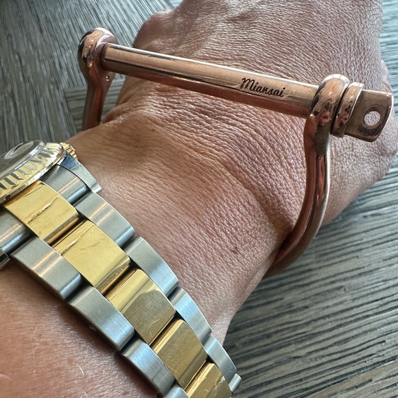 Authentic Miansai Rose Gold Screw Cuff Bracelet - Picture 4 of 4